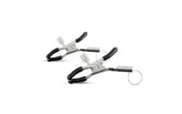 Fetish Collection Screw Metal Nipple Clamps With Attachment Ring - - Nipple and Clit Clamps
